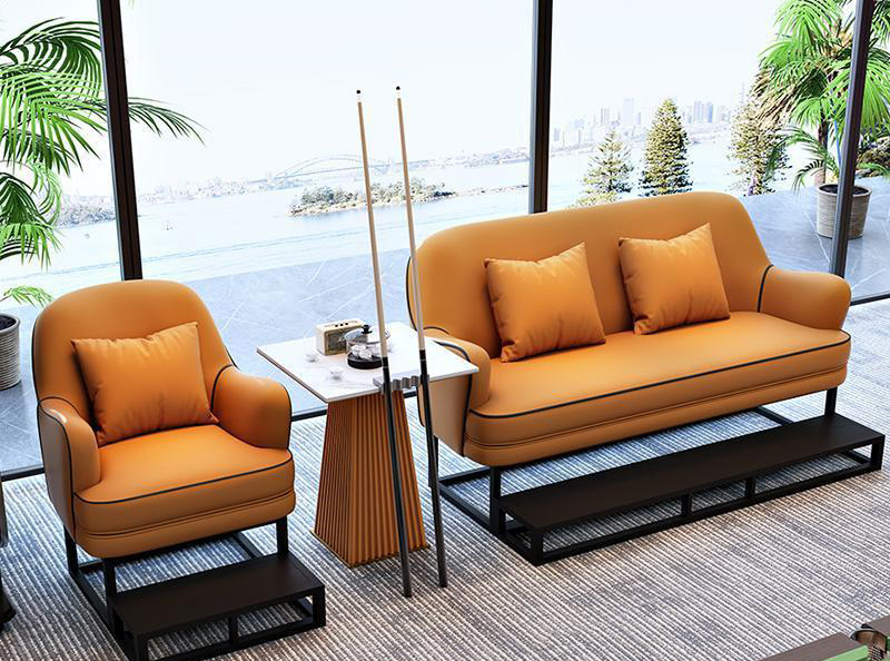 高档台球厅专用沙发椅 单双人接待桌椅 卡座台球室休息区观球看球椅 高档台球厅专用沙发椅 单双人接待桌椅 卡座台球室休息区观球看球椅